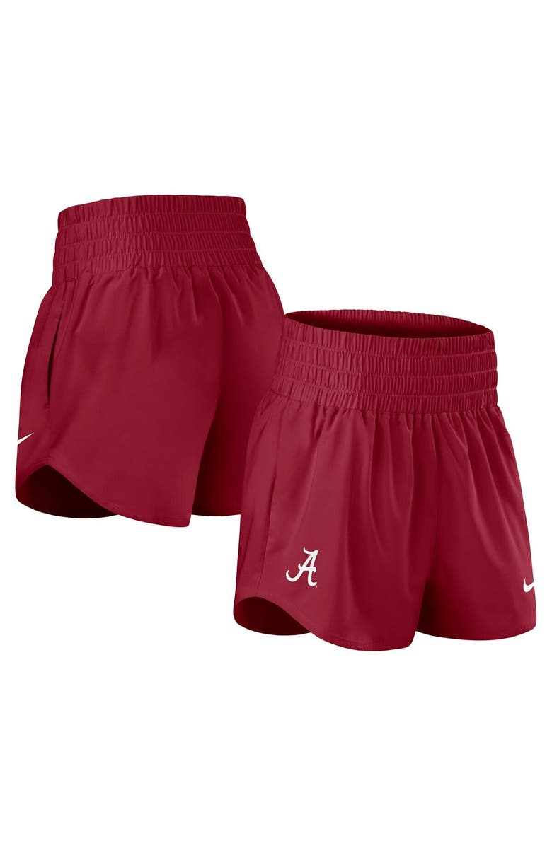 Nike Women's Nike Crimson Alabama Crimson Tide Performance One Dri-FIT High-Rise Shorts, Main, color, Crimson