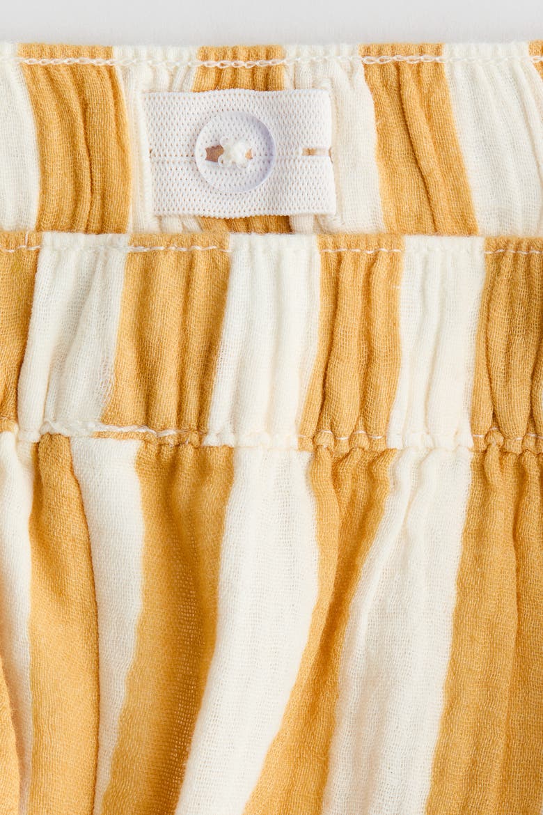 2-piece Cotton Muslin Set, Alternate, color, White/yellow striped