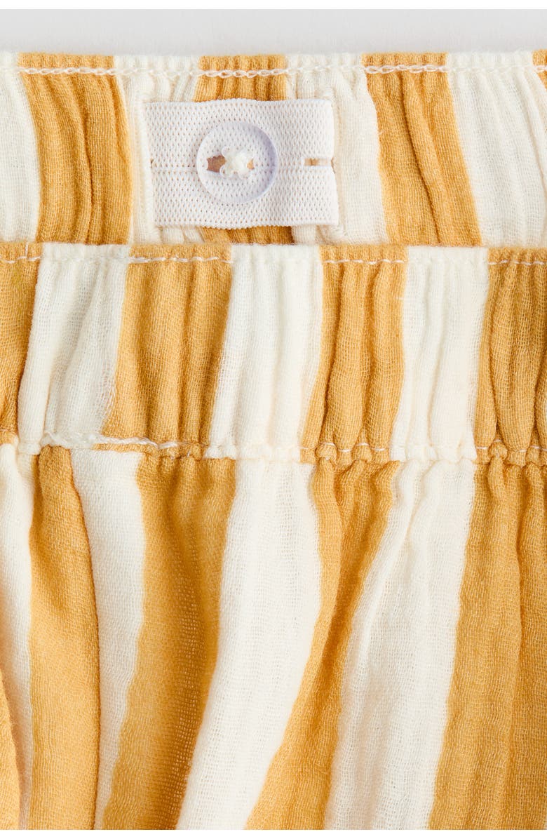 H&M 2-piece cotton muslin set, Alternate, color, White/Yellow Striped