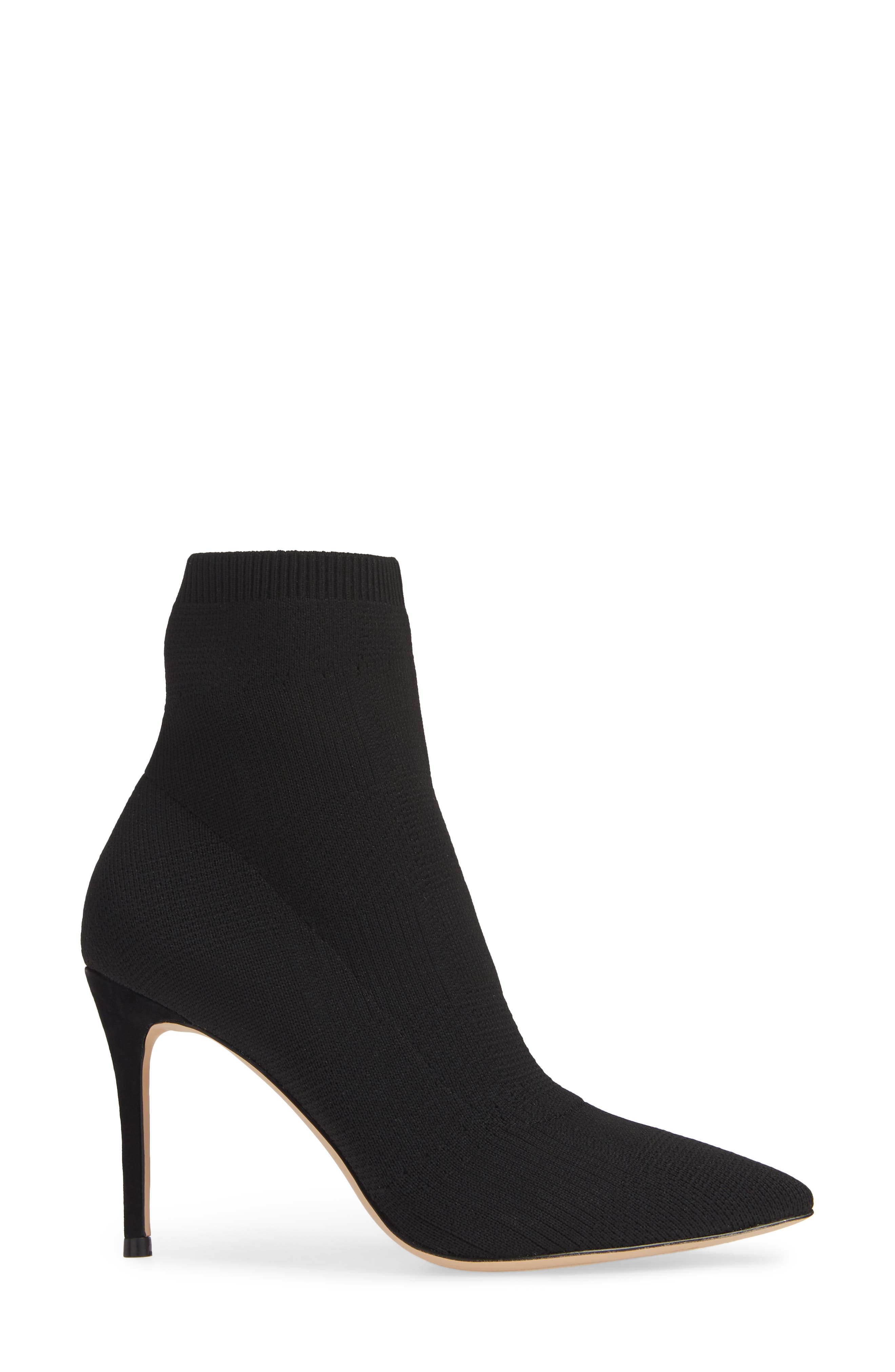Nix Bootie (Nordstrom Exclusive), Alternate, color, BLACK KNIT