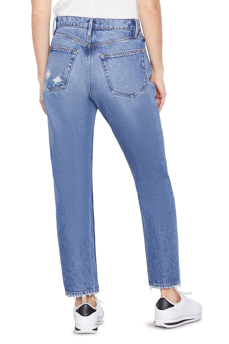 Le Original Ripped High Waist Crop Jeans, Alternate, color, PATINA