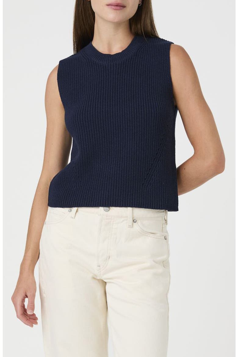 Mozart Cotton Sweater Vest, Main, color, NAVY