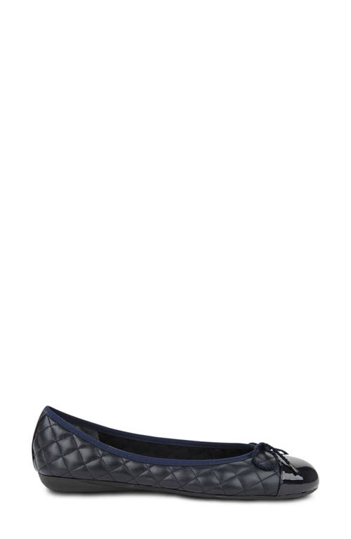 Paul Mayer Cap Toe Quilted Ballet Flat