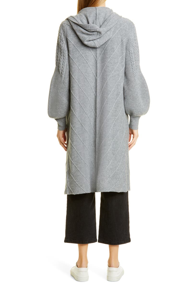 PAIGE Hazel Hooded Wool Blend Sweater Coat, Alternate, color, 