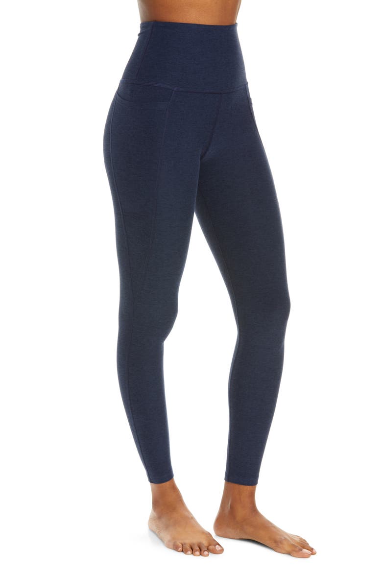 Everyday Space Dye High Waist Pocket Leggings, Alternate, color, NOCTURNAL NAVY