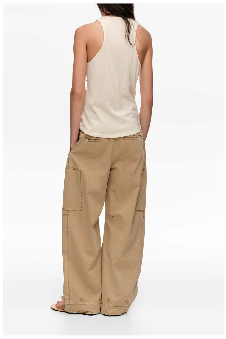 Top With Mother-Of-Pearl Pieces, Alternate, color, BEIGE