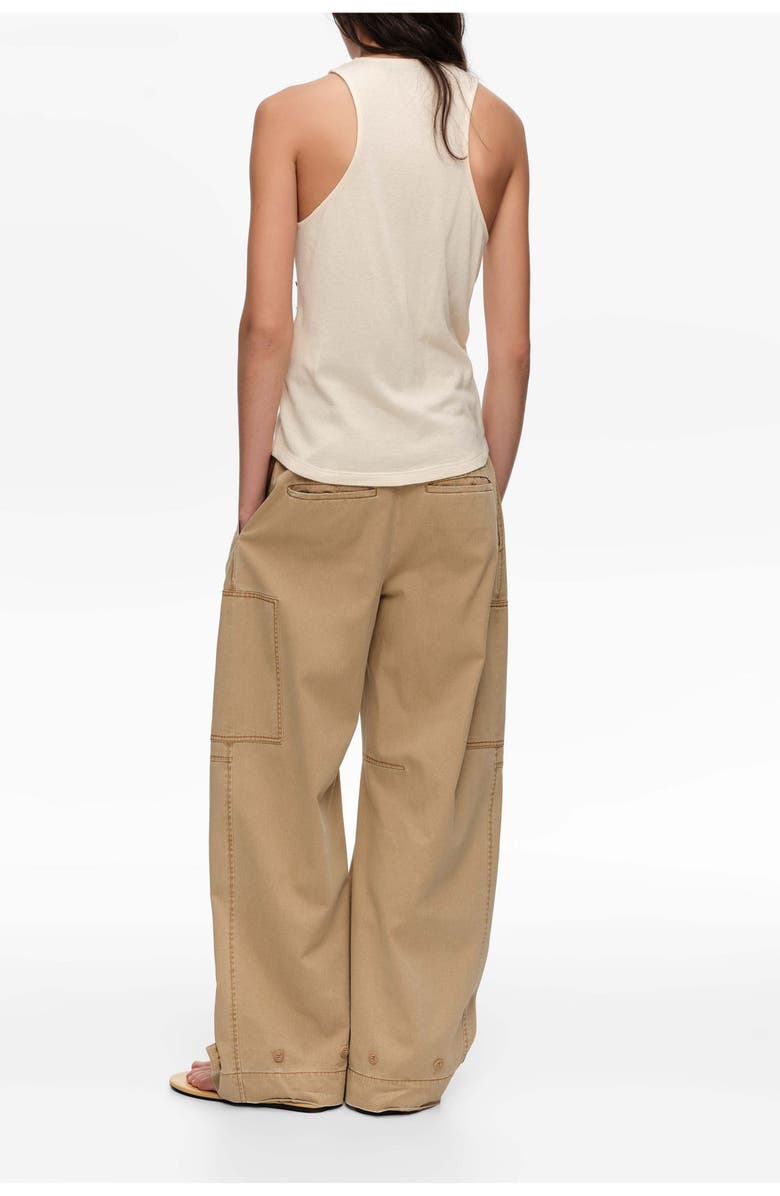 Bimba y Lola Top With Mother-Of-Pearl Pieces, Alternate, color, Beige