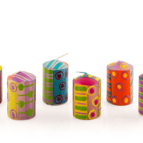Carousel Painted Voltive Candles - Set of 6