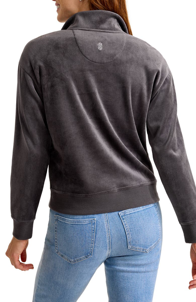 Tommy Bahama Cozy Cord Half Zip Sweatshirt, Alternate, color, Steel Wool