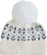 Sofia Cashmere Fair Isle Beaded Cashmere Beanie