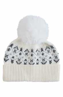 Fair Isle Beaded Cashmere Beanie