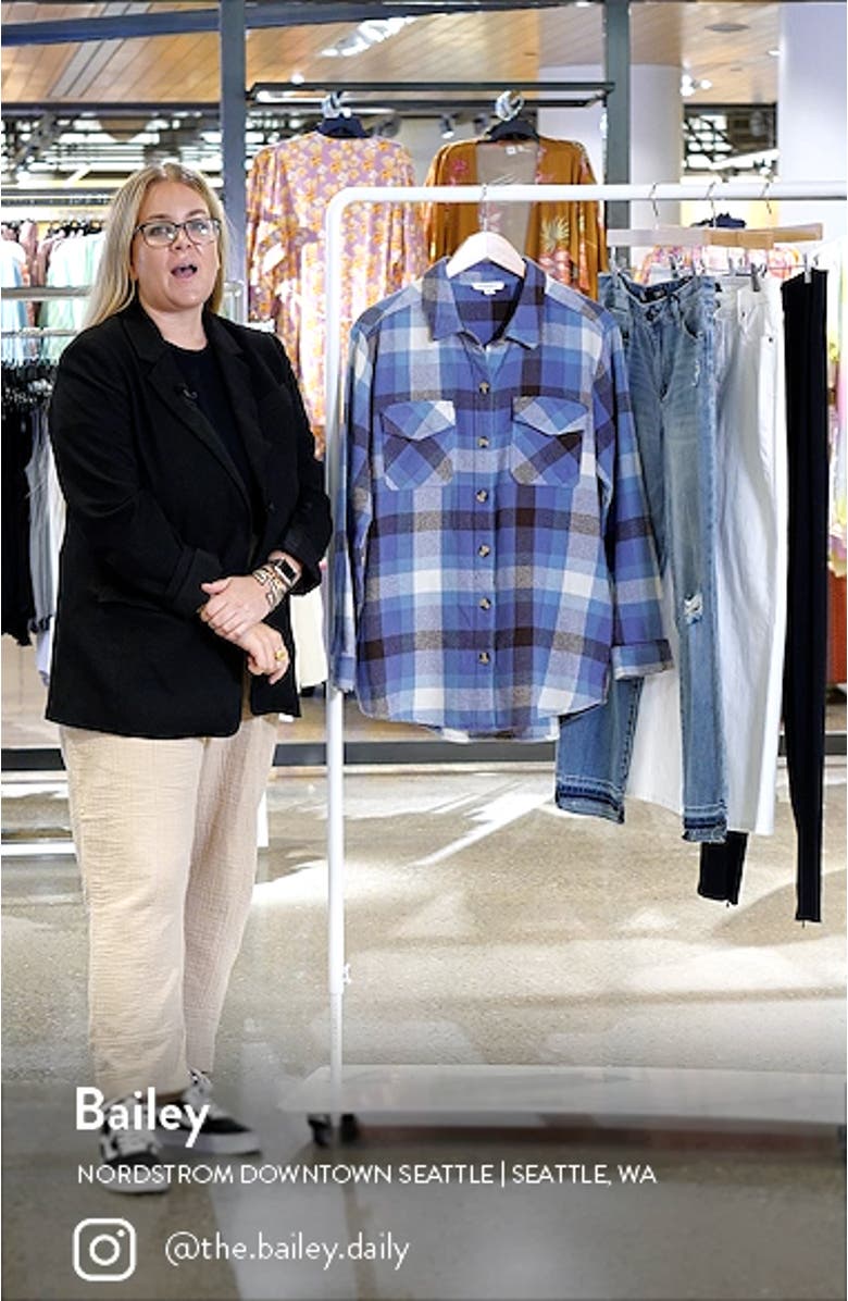 Oversize Plaid Cotton Shirt, sales video thumbnail