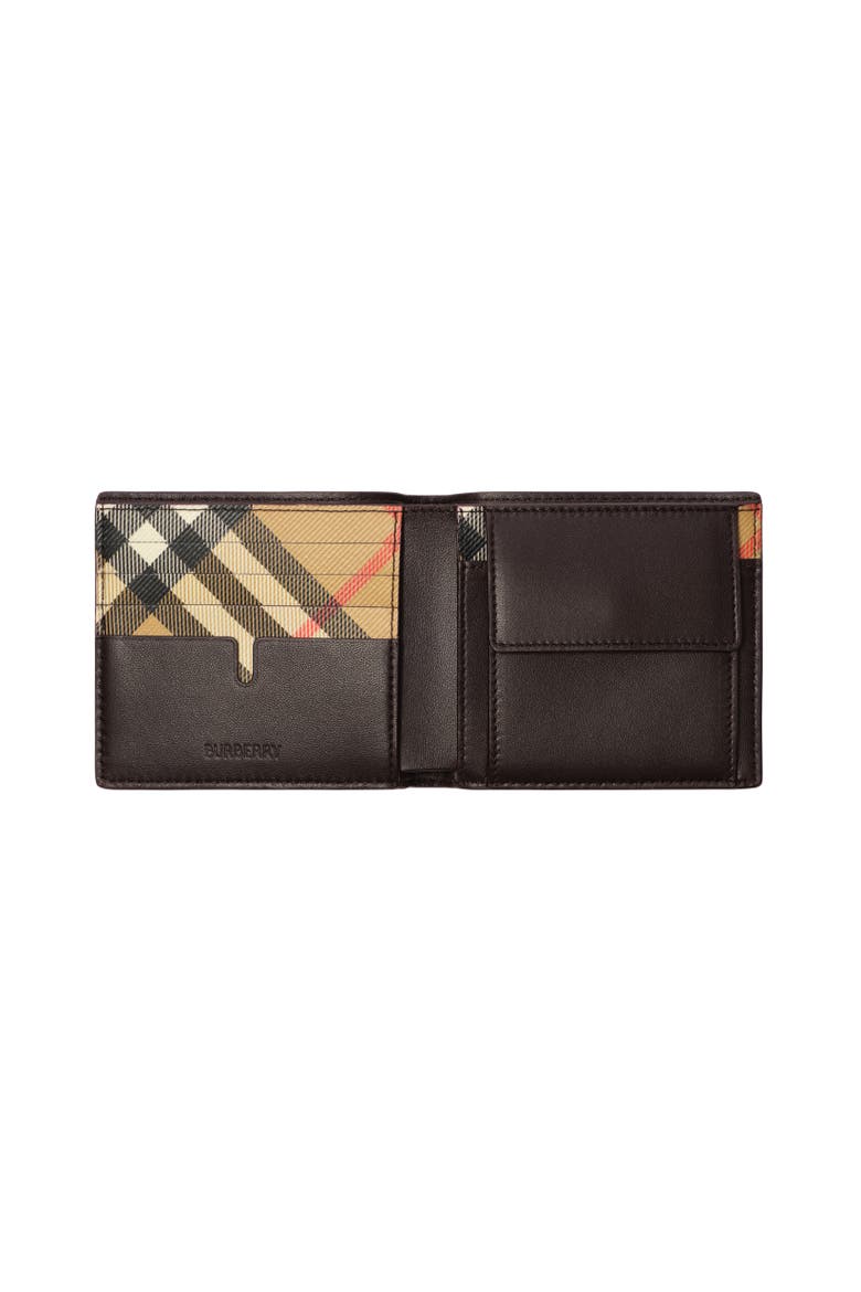 Pop Check Bifold Coin Wallet, Alternate, color, Peat brown/sand beige