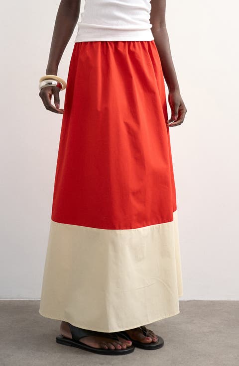 Colorblock Maxi Skirt