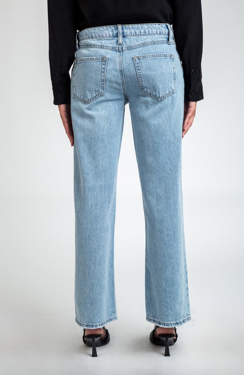 I Love Who I Am High Waist Kick Straight Leg Jeans, Alternate, color, Dark Blue/ Medium