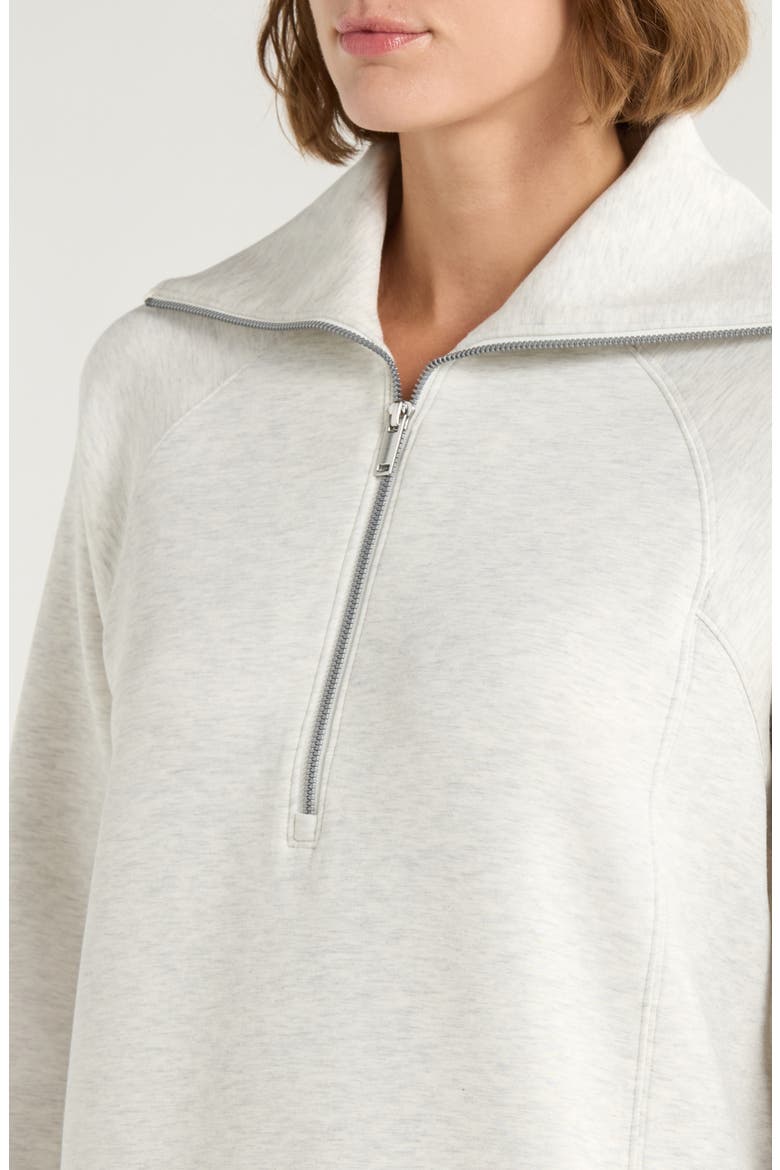 Heathered Half Zip Long Sleeve Dress, Alternate, color, VIVID HEATHER