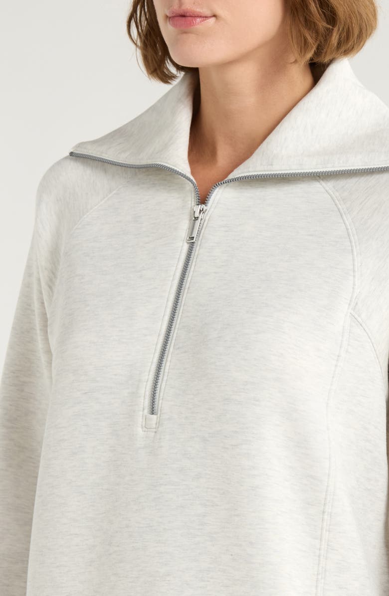 SPANX<sup>®</sup> Heathered Half Zip Long Sleeve Dress, Alternate, color, Vivid Heather