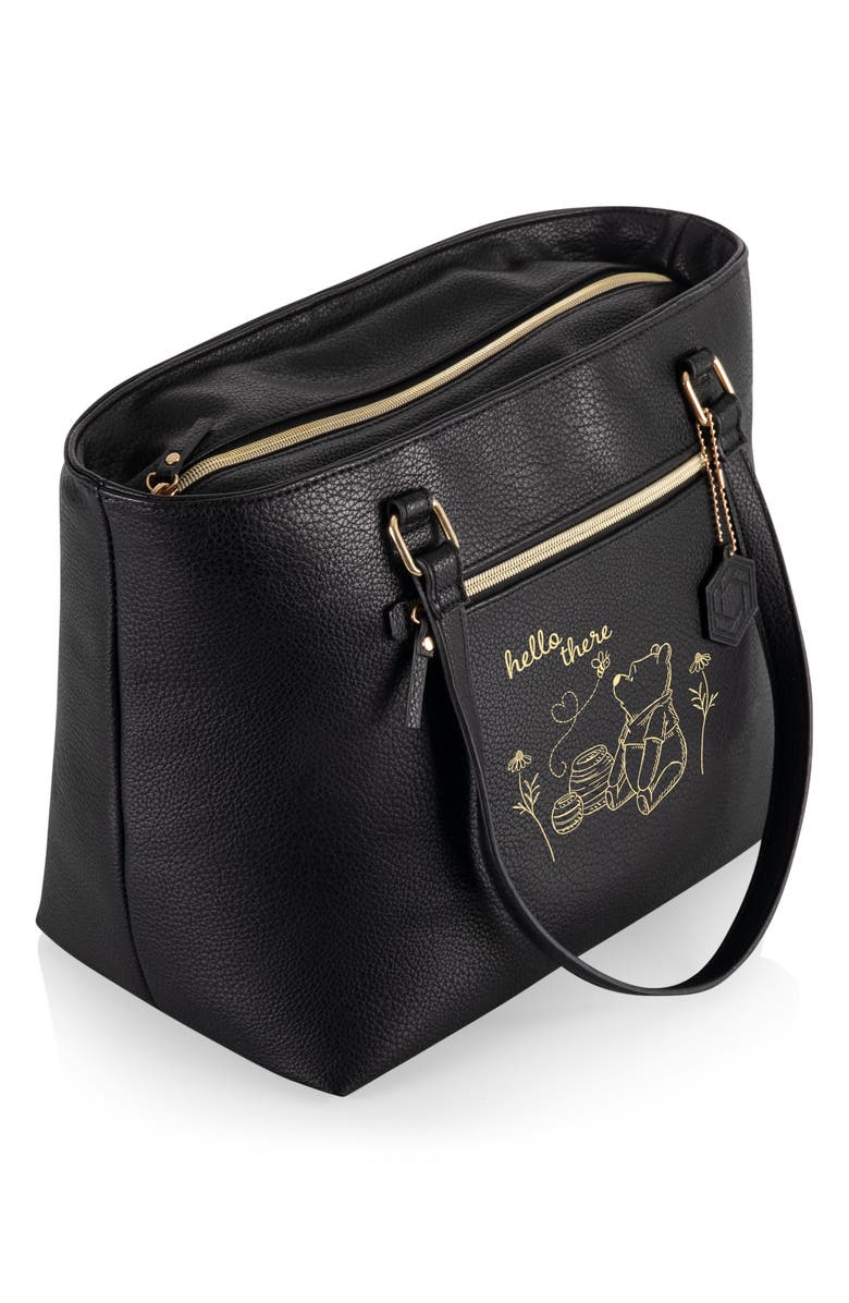 Picnic Time x Disney<sup>®</sup> Winnie the Pooh Uptown Cooler Tote Bag, Alternate, color, Black