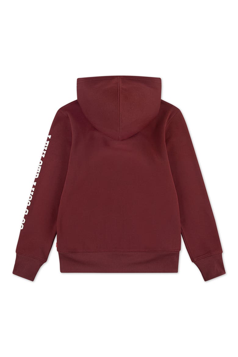 Kids' Patch Full Zip Hoodie, Alternate, color, CHOCOLATE TRUFFLE
