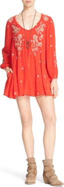 Free People 'Sweet Tennessee' Embroidered Minidress