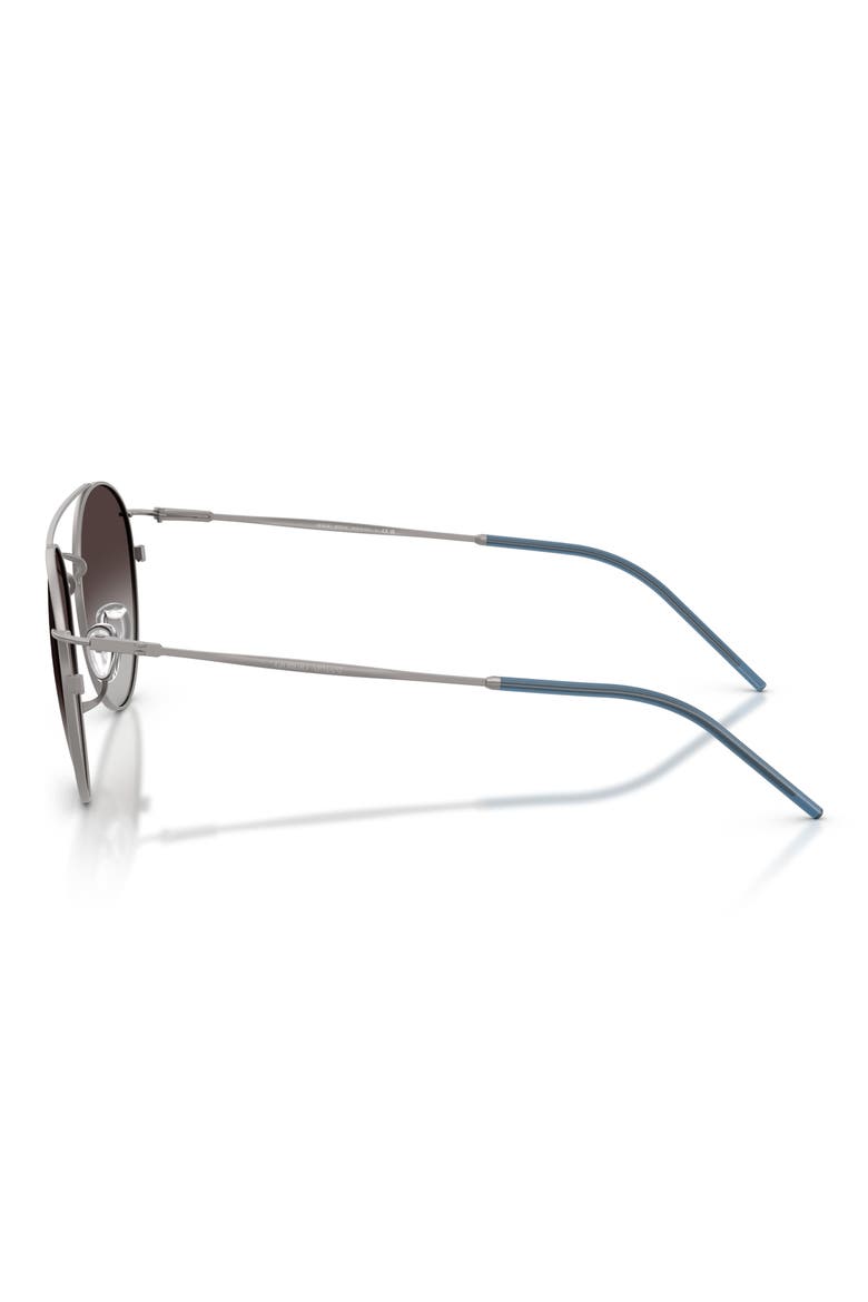 53mm Round Sunglasses, Alternate, color, MATTE GUNMETAL / GREY GRADIENT