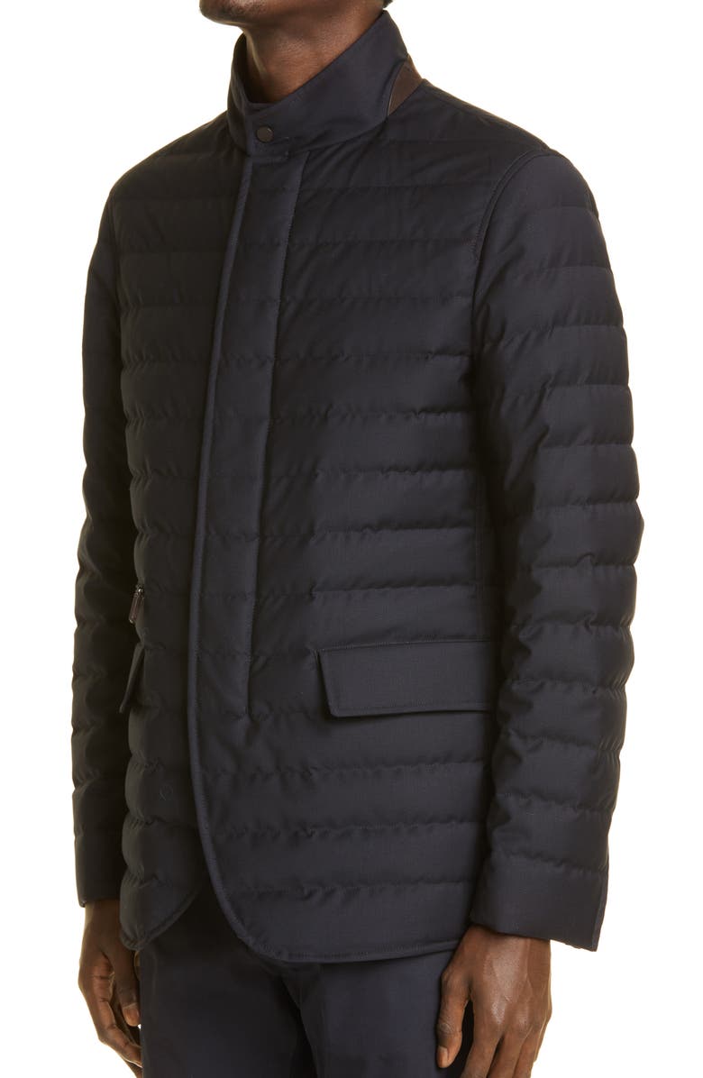 ZEGNA Elements Trofeo<sup>™</sup> Water Repellent Wool Hopsack Down Jacket, Alternate, color, 