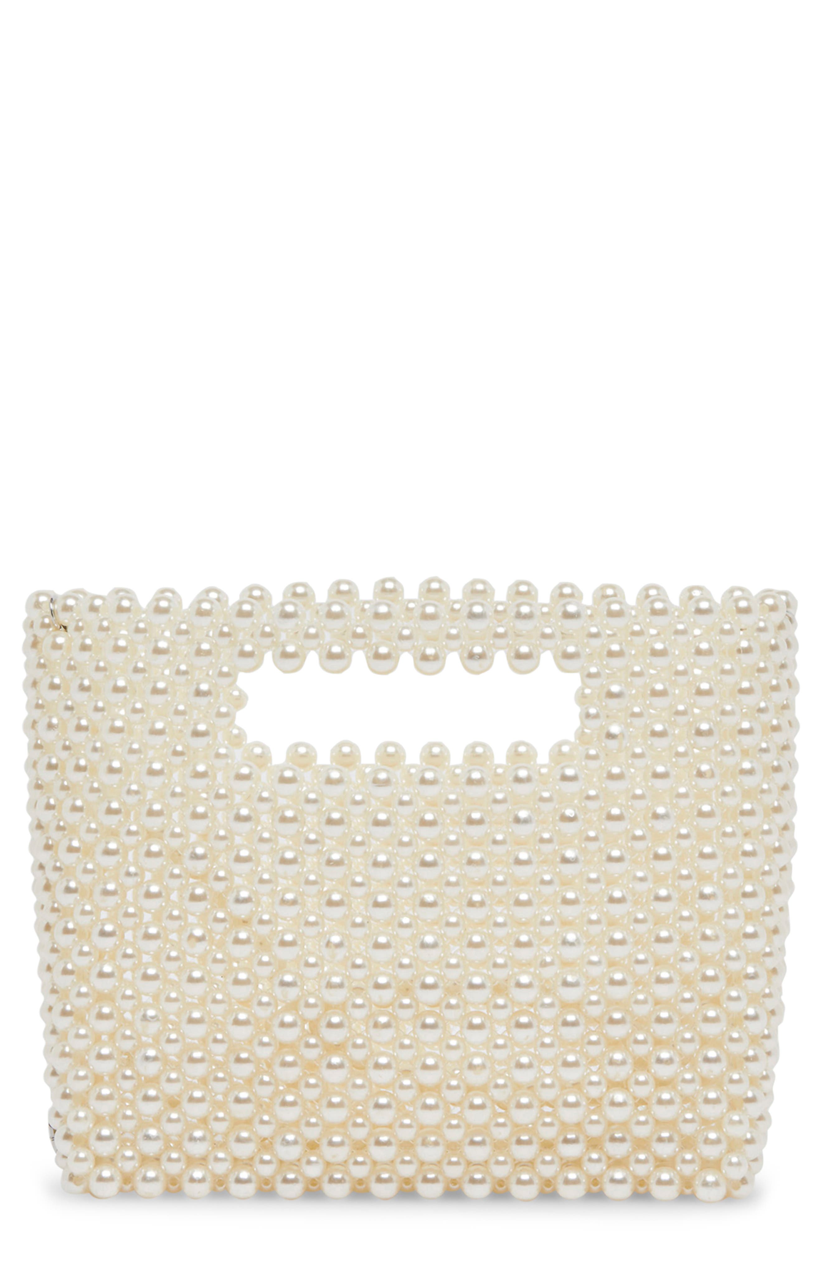 Dolce Vita Linzy Faux Pearl Convertible Crossbody Bag, Main, color, Pearl