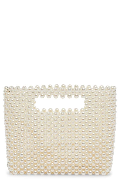 Linzy Faux Pearl Convertible Crossbody Bag