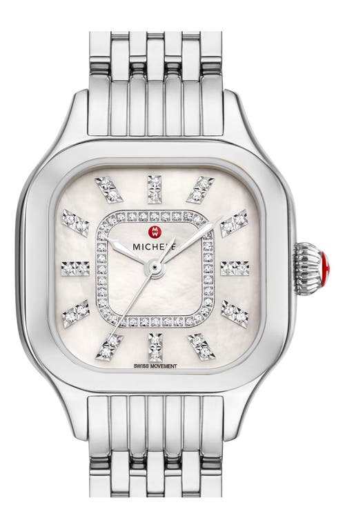 Michele Meggie Diamond Dial Two-tone Bracelet Watch, 29mm