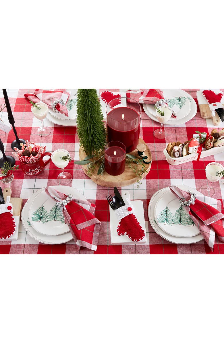 Solino Home Linen Table Throw - Very Merry Plaid, 52" x 52" Inch, Alternate, color, Very Merry