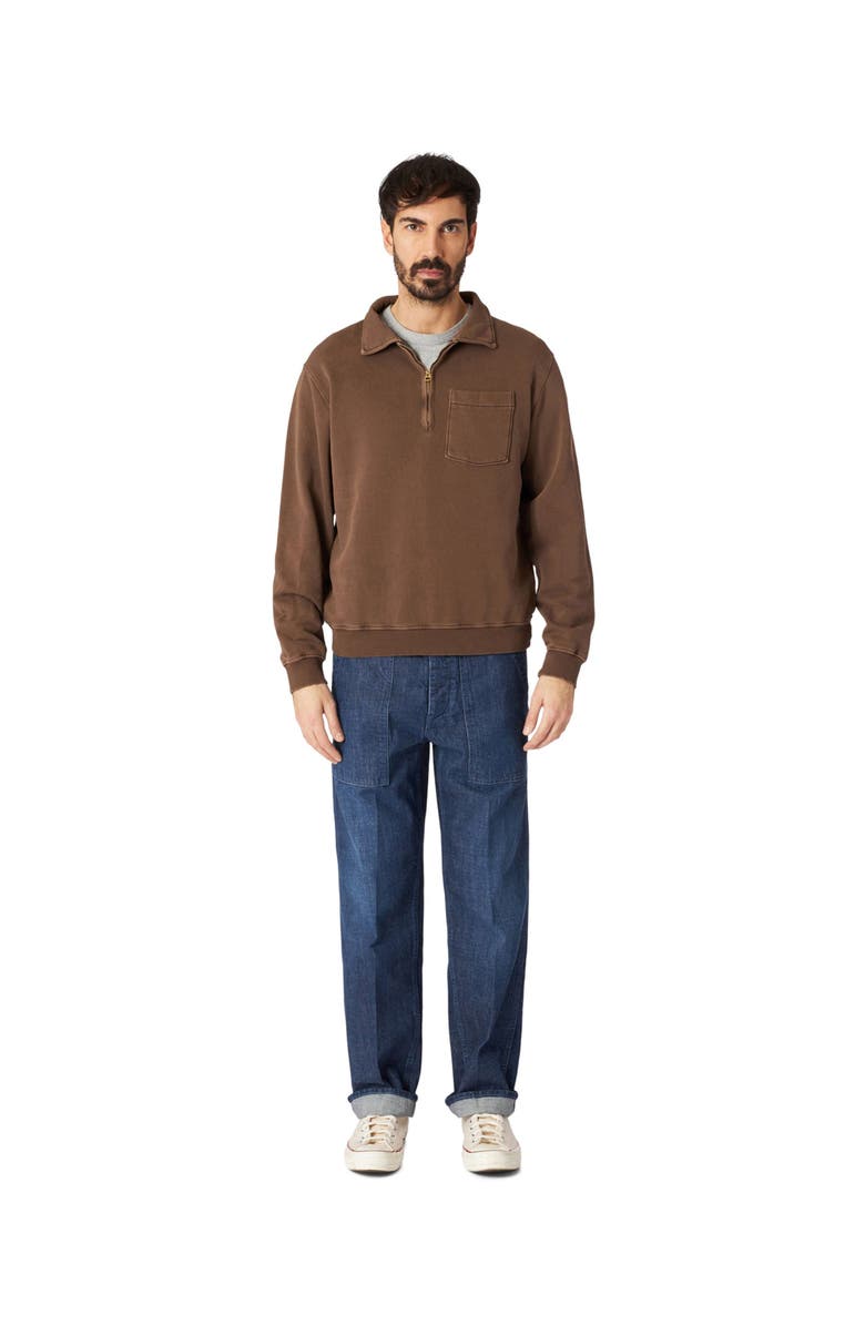 Fortela Zip-Up Sweatshirt with Pocket, Alternate, color, Oil