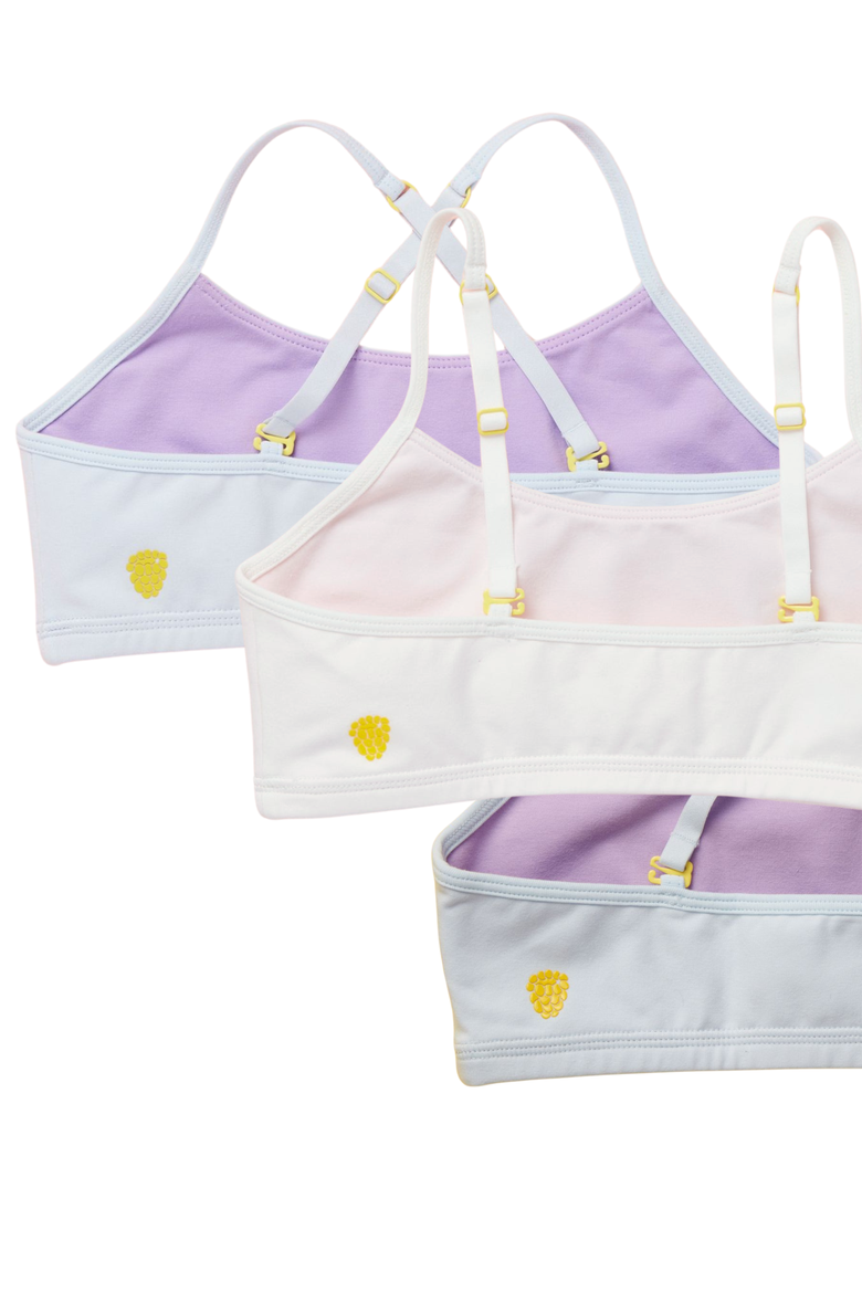 Ladybug Cotton Bra 3PK, Alternate, color, Cloud Paint