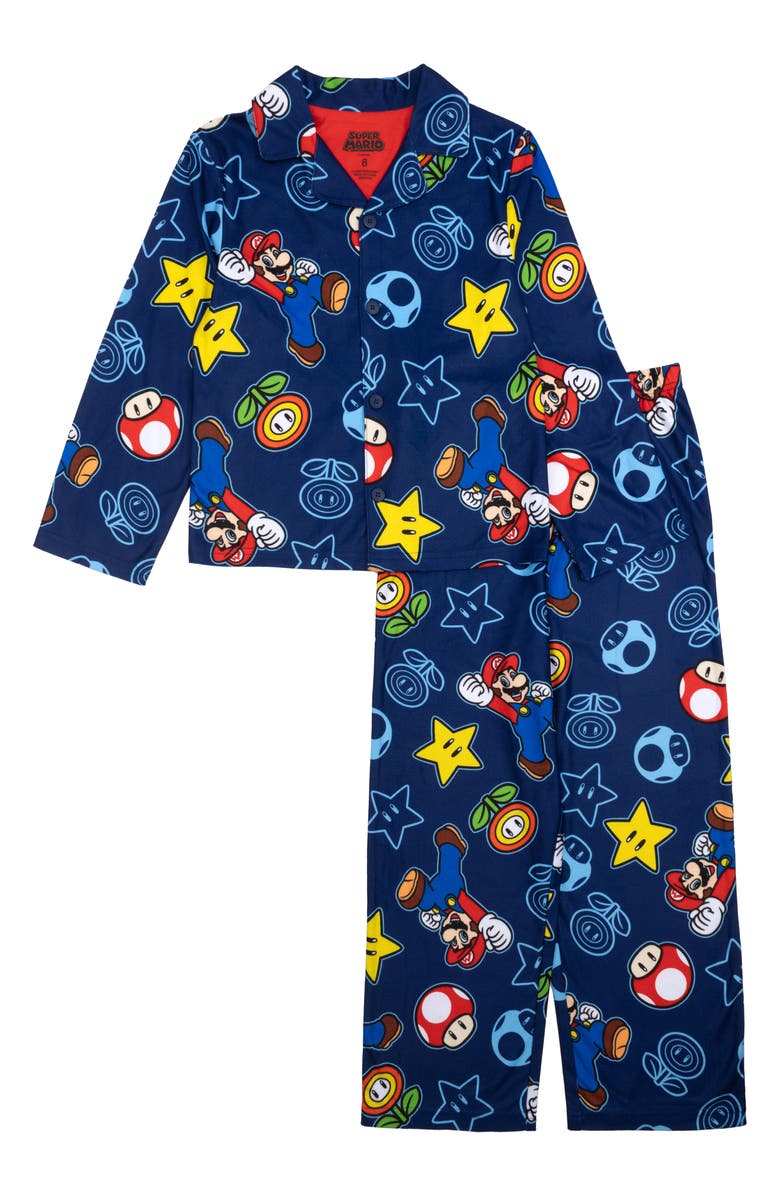 AME Kids' Nintendo Two-Piece Coat Pajamas, Main, color, 