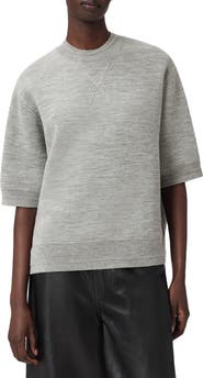 AllSaints Nika Elbow Sleeve Wool Sweatshirt