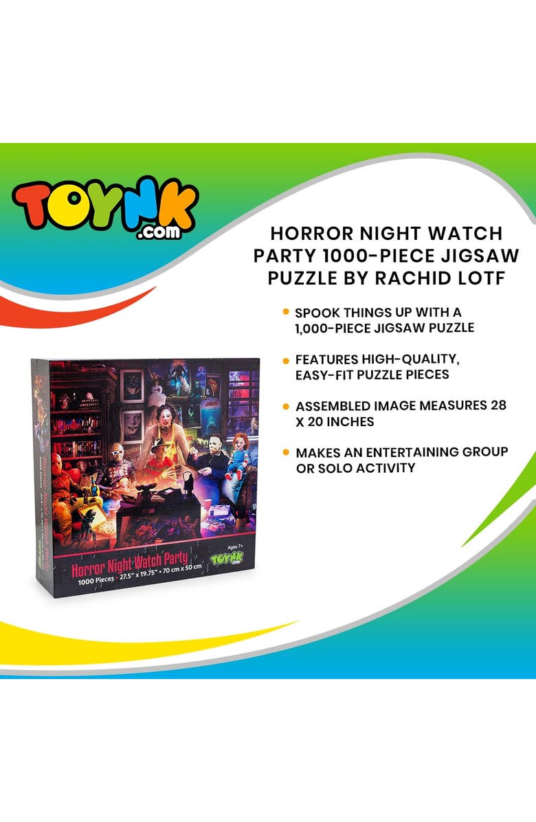 Toynk Horror Night Watch Party 1000 Piece Jigsaw Puzzle By Rachid Lotf, Alternate, color, Multi-Color