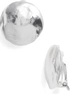 Karine Sultan Eva Shell Disc Clip-On Earrings