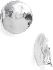 Karine Sultan Eva Shell Disc Clip-On Earrings