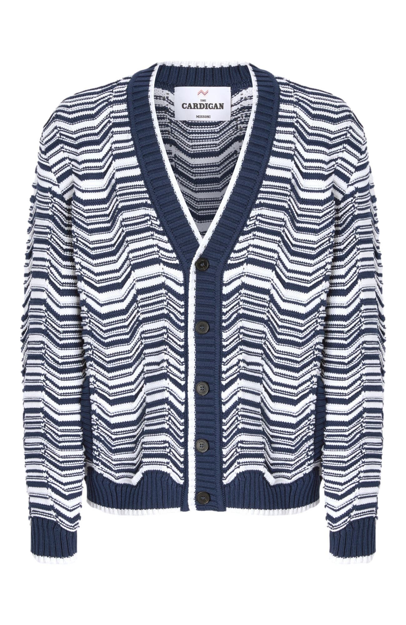 Cotton-blend Cardigan With Greek Motif - image 2