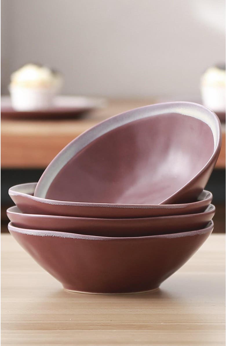 Stone Lain Serafina Stoneware 16-Piece Dinnerware Set, Alternate, color, Wine