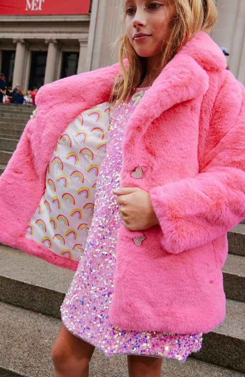 Lola + The Boys Faux Fur Coat