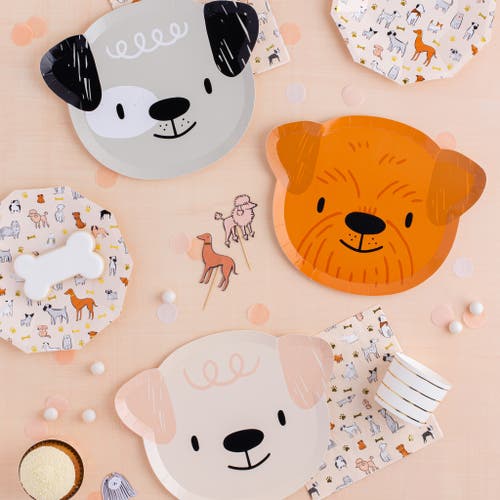 Daydream Society Bow Wow Puppy Pawty Large Napkins In Assorted Pre-pack