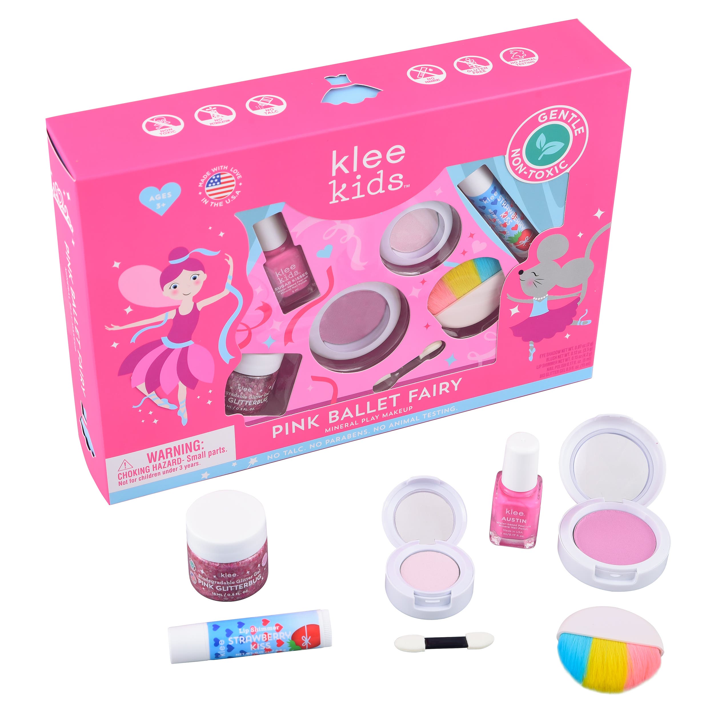 Klee Naturals Pink Ballet Fairy - Kids' Mineral Play Makeup Kit in Multi 