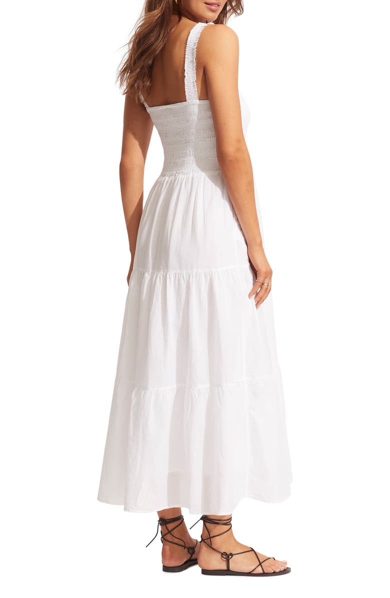 Seafolly Faithful Cover-Up Midi Sundress, Alternate, color, White