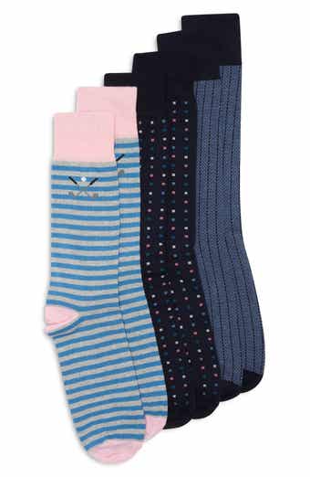 3-Pack Stripe Hockey Stick Dress Socks
