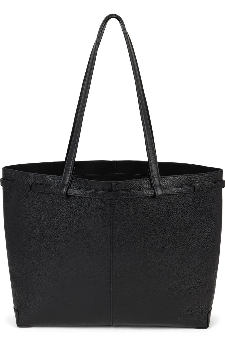 WE-AR4 The Pixie Leather Tote, Main, color, Black
