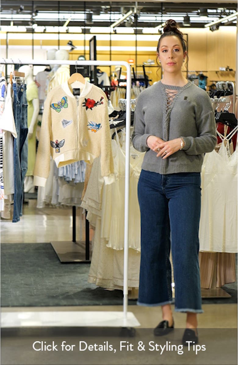 Kids' Appliqué Bomber Jacket, sales video thumbnail