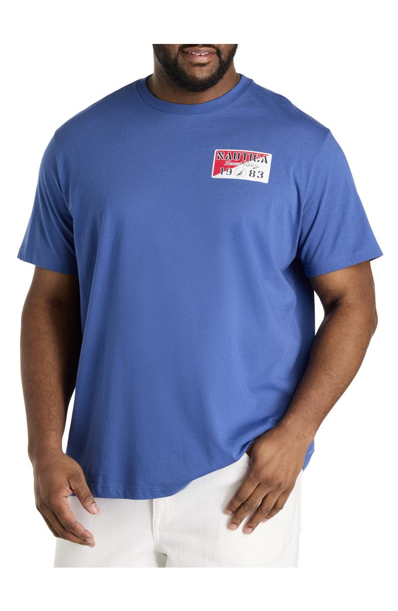 Nautica Big & Tall Beach Vibes Graphic Tee, Main, color, Union Blue
