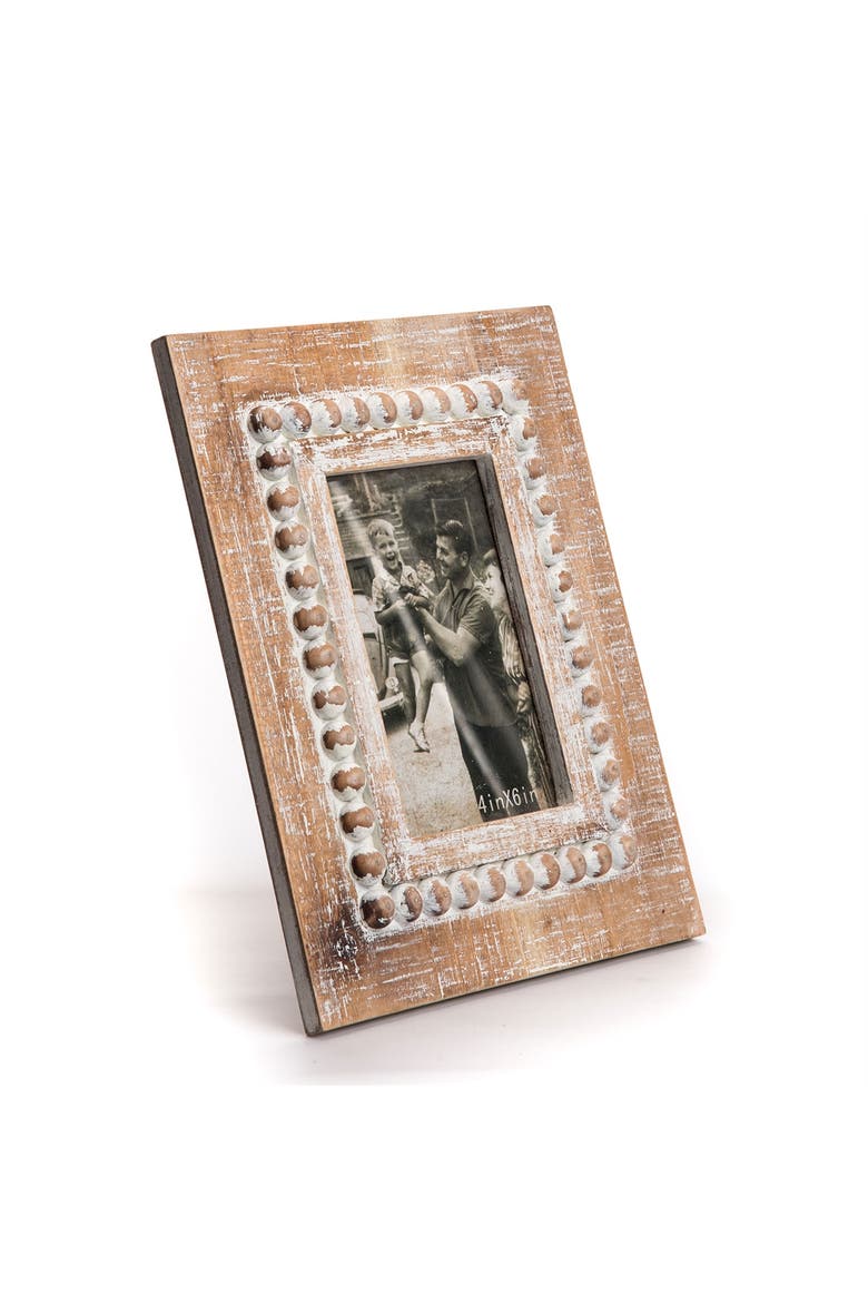 Natural Wood 4 x 6 inch Whitewash Decorative Wood Picture Frame, Alternate, color, Brown