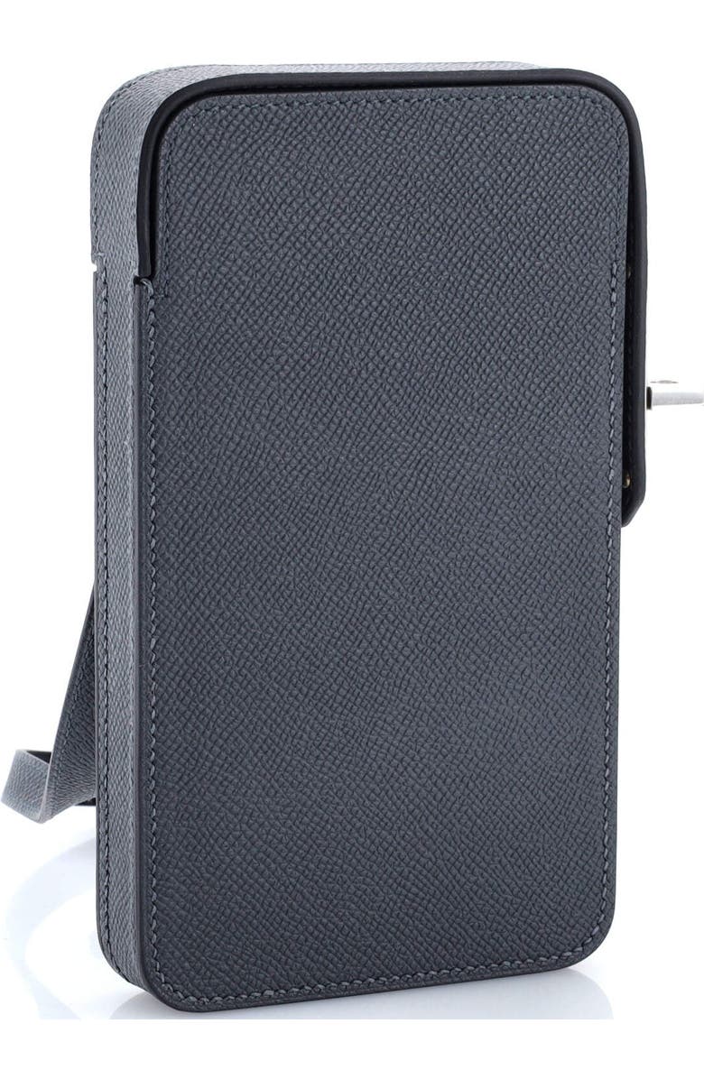 Pre-Owned Hermes Hac a Box Phone Case Epsom, Alternate, color, Gris Misty