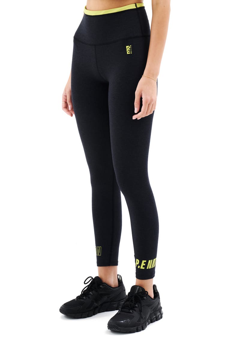 Orbital High Waist 7/8 Leggings, Alternate, color, CHARCOAL MARL